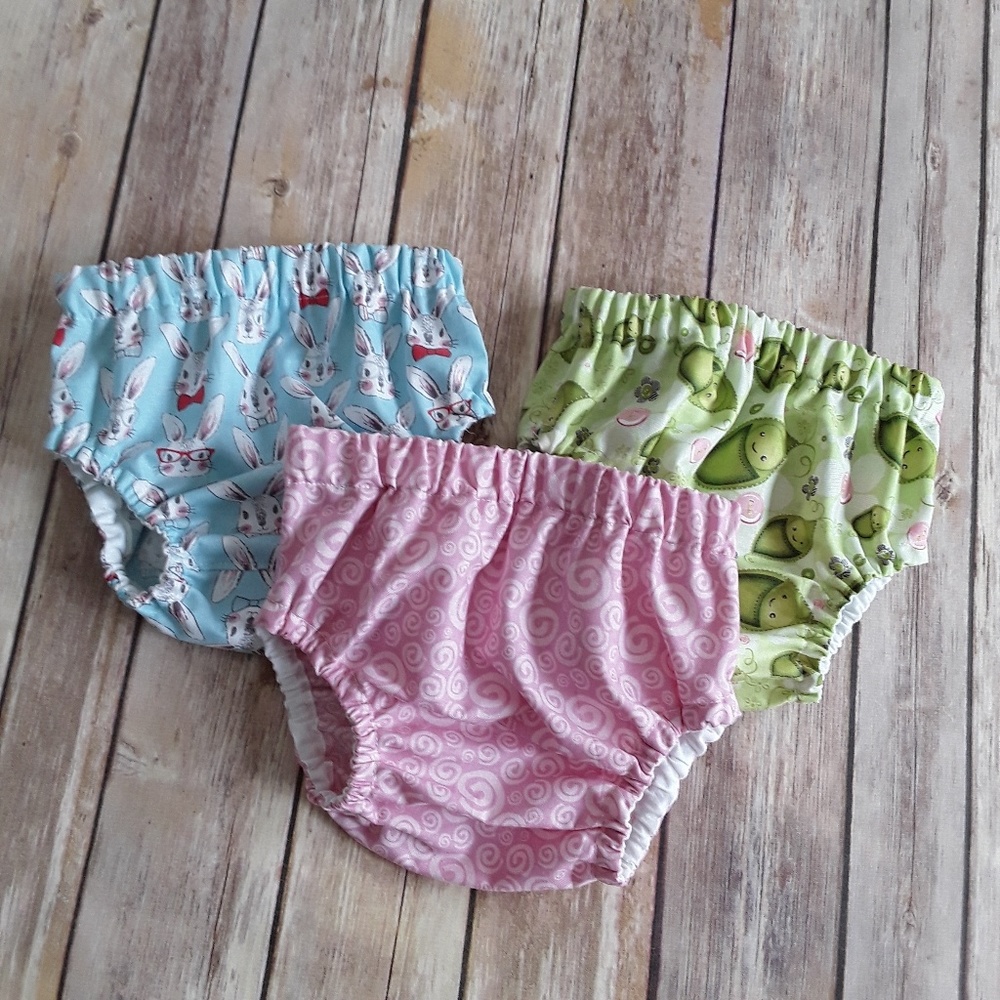 Handmade Diaper cover 0/3 mos. set of 3